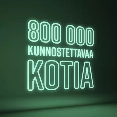 800000 kunnostettavaa kotia